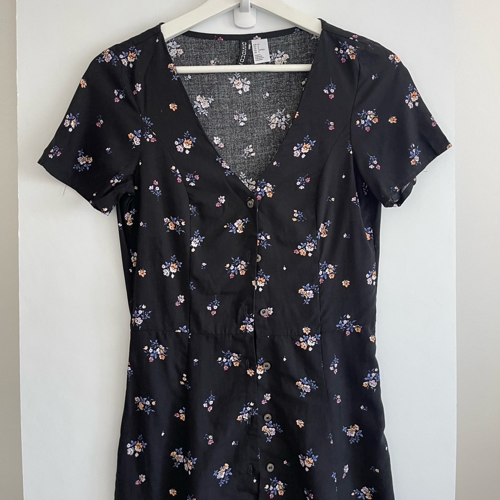 H&M short sleeve printed summer dress